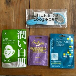 Shea Moisture‎ mud mask + K ilook Beauty + Andalou Naturals Mask + Pedicure File